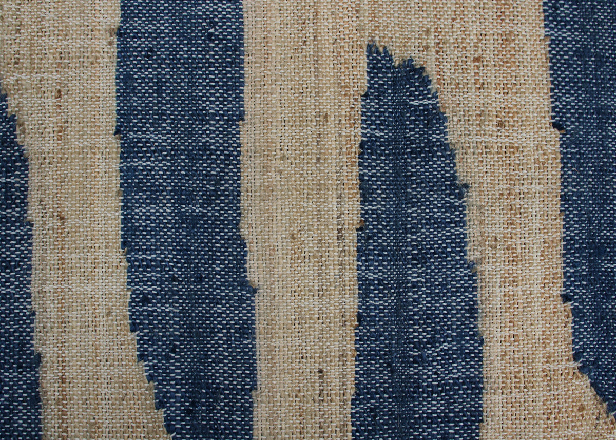 Willow gulvtæppe i jute og uld, Night Blue