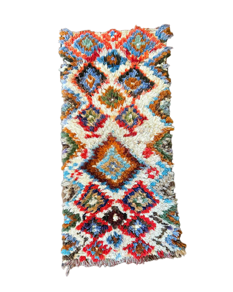 Marokkansk Beni Ouarain gulvtæppe Multifarvet.