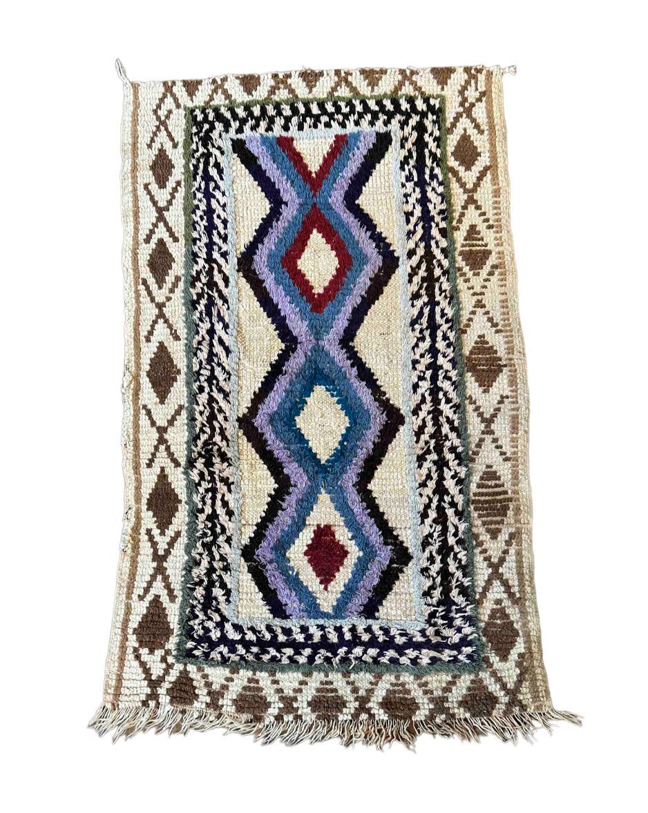 Eksklusivt Beni Ouarain-tæppe fra Marokko.