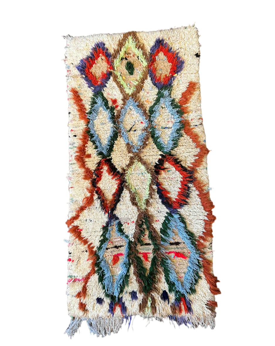 Eksklusivt Marokkansk Beni Ouarain Gulvtæppe