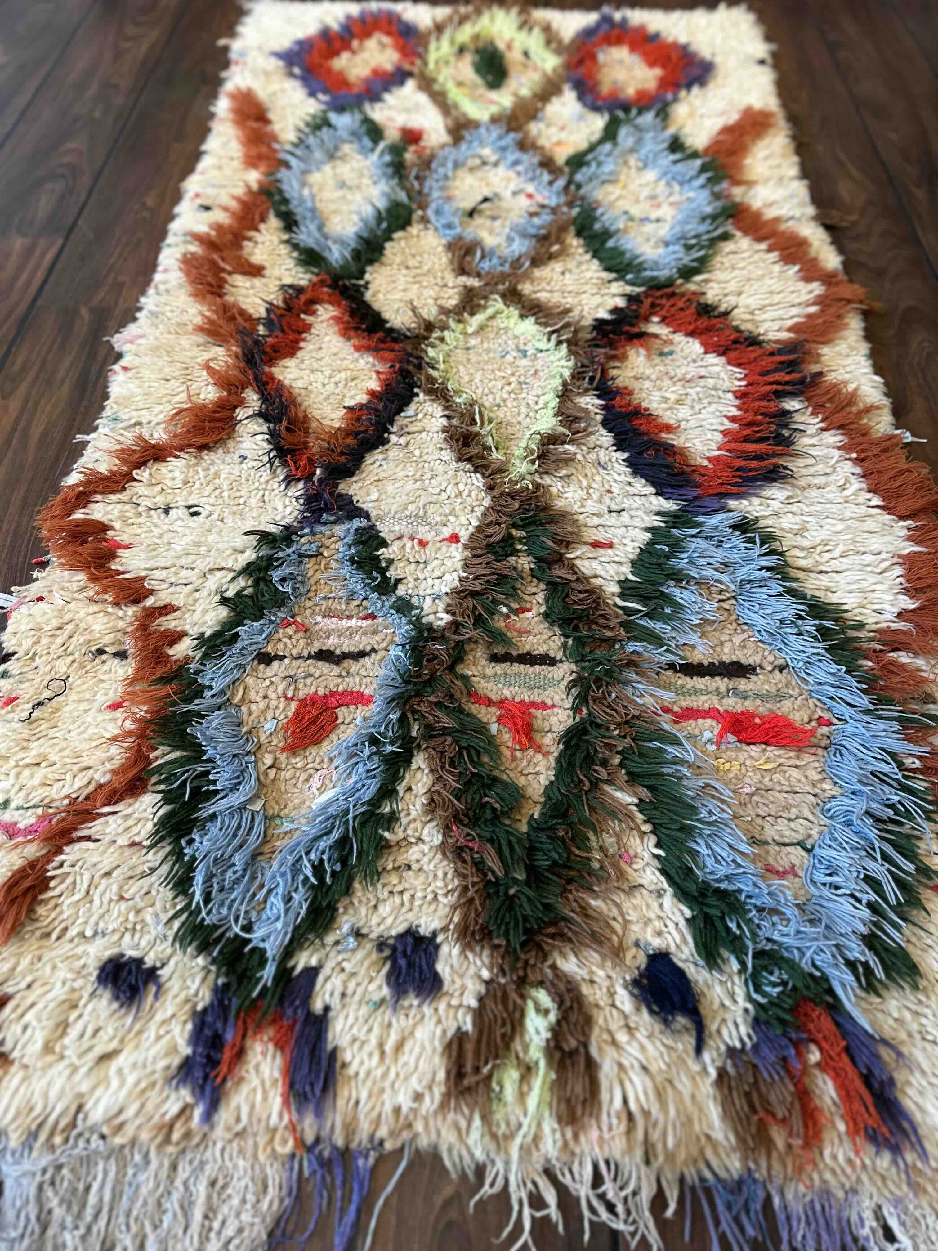 Eksklusivt Marokkansk Beni Ouarain Gulvtæppe