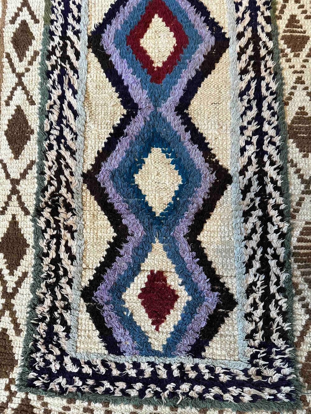 Eksklusivt Beni Ouarain-tæppe fra Marokko.