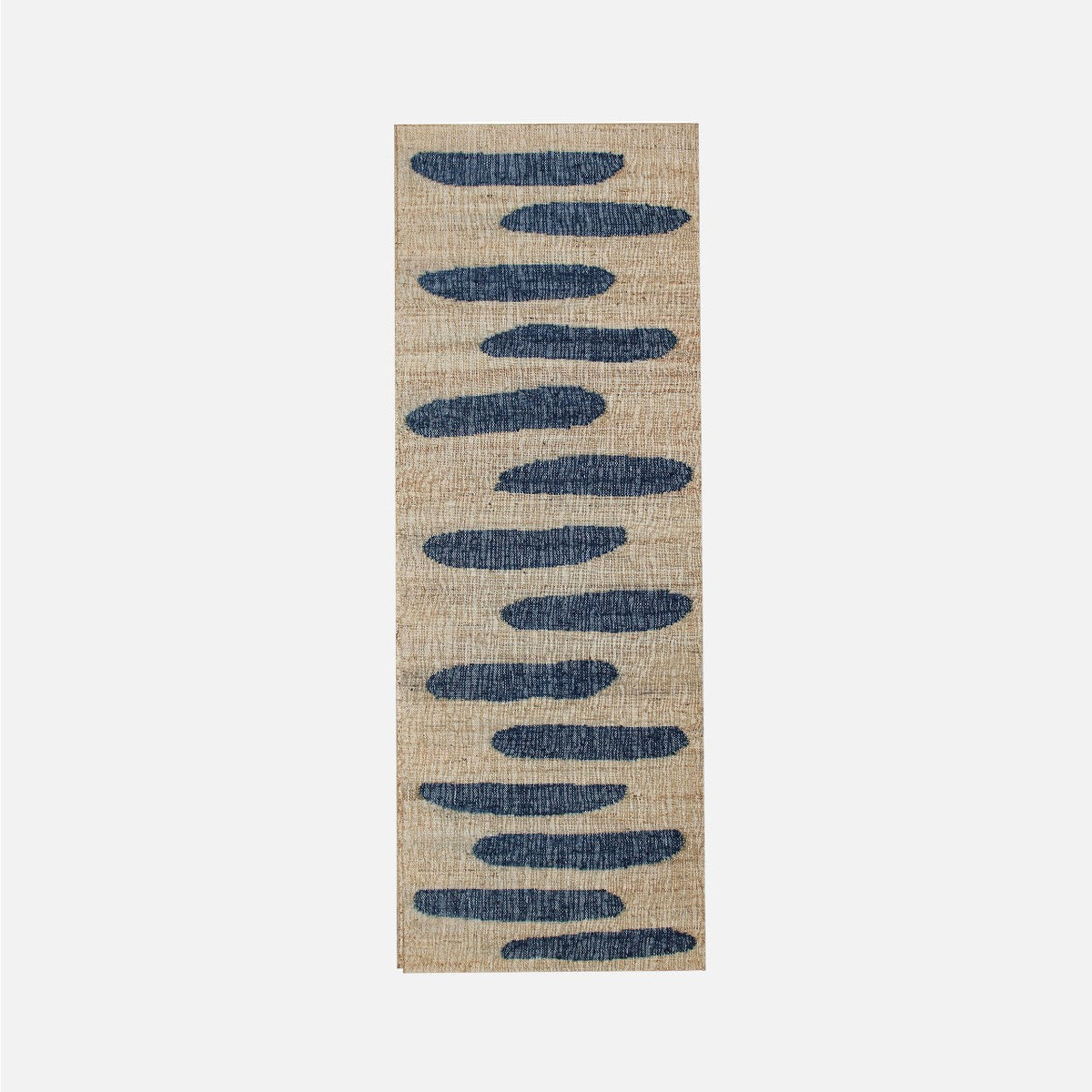 Willow gulvtæppe i jute og uld, Night Blue