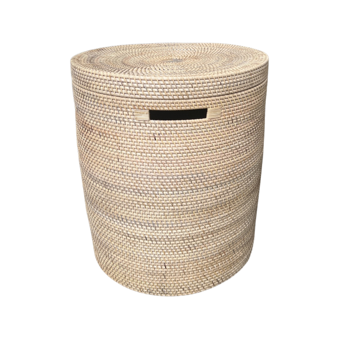Håndflettet Stor Bambuskurv i Naturdesign